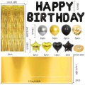 Rose Gold Birthday Party Supplies Feliz Aniversário Banner Estrela Coração Folha de Balões